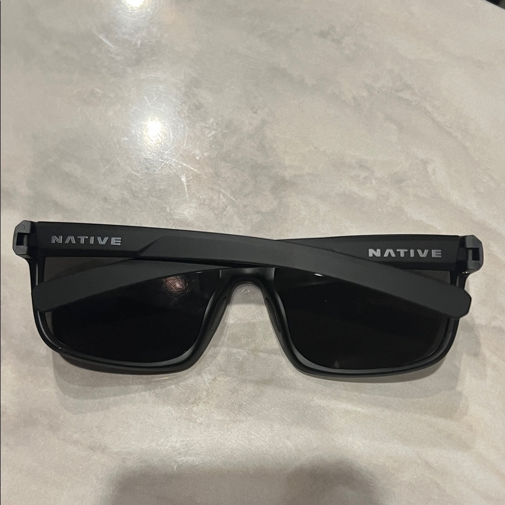 Polarized Native Black Sunglasses with Blue Lenses - Picture 3 of 3